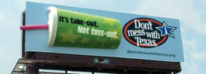 3D Cup - It's take-out. Not toss-out. - 2003 TV Ad - Don't mess with Texas