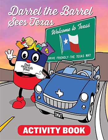 Darrel the Barrel sees Texas - Activity Book